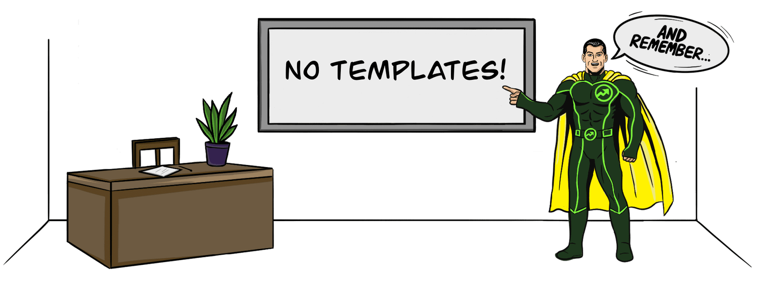 Strategy workshop — classroom scene